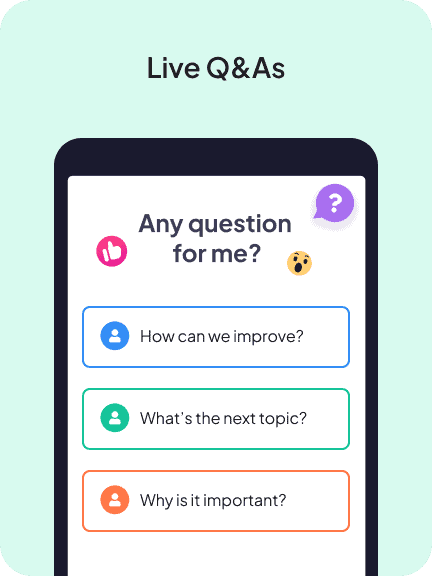 Live Q&A platform