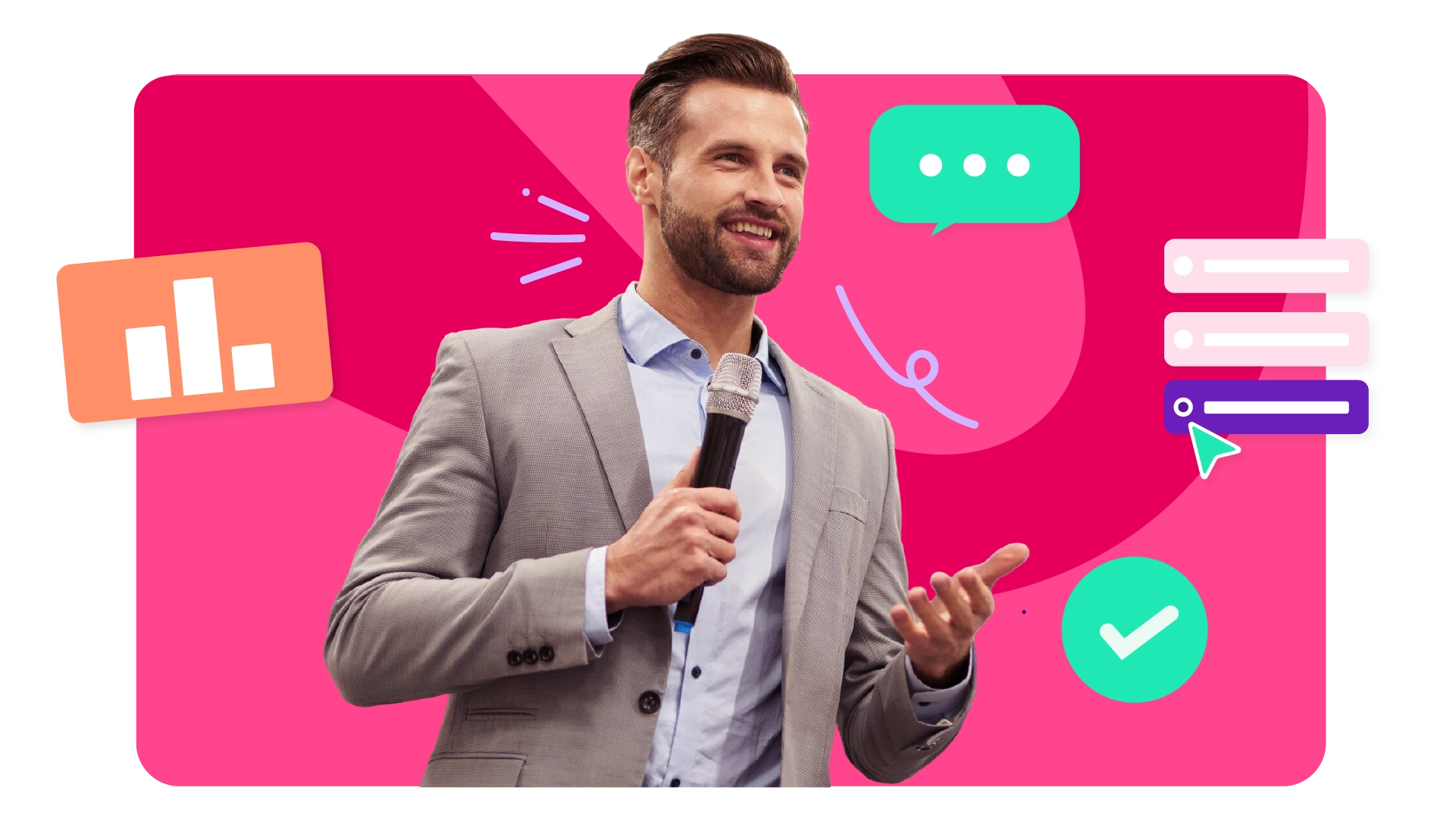 A Q&A slide in AhaSlides which allows speaker to ask and participants to answer in real time